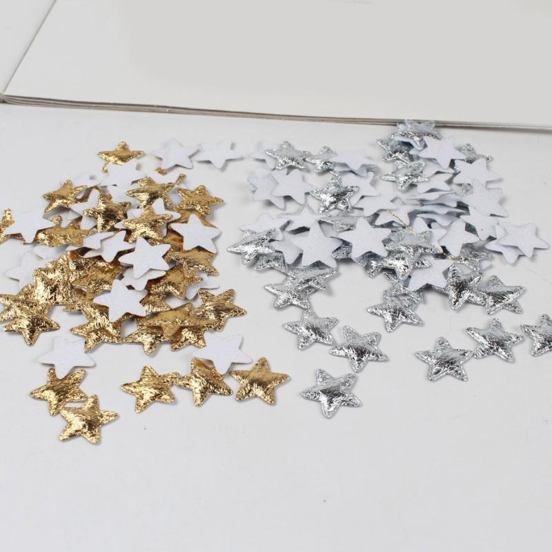 5 Packs Star Patches Iron On Patches Star Appliques Craft Supplies for Christmas Wedding Decoration Scrapbooking