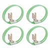 4pcs Plastic Double Ring Presser Foot High Shank Green Industrial Sewing Machine Presser Foot Easy Install Universal