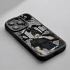 Super Cool Toji Fushiguro Anime Man Phone Case For iPhone 16 15 14 13 12 11 Plus Pro Max Luxury Lambskin Silicone Cover Black