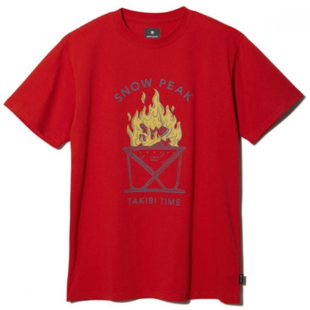 Snow Peak Takibitime TShirt S Size Red Sp StS23Su00102rd