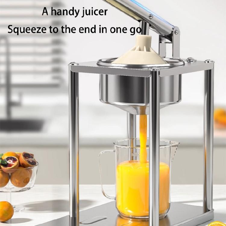 Professionelle, hocheffiziente manuelle Saftpresse aus Edelstahl für die schnelle Zubereitung gesunder Getränke.