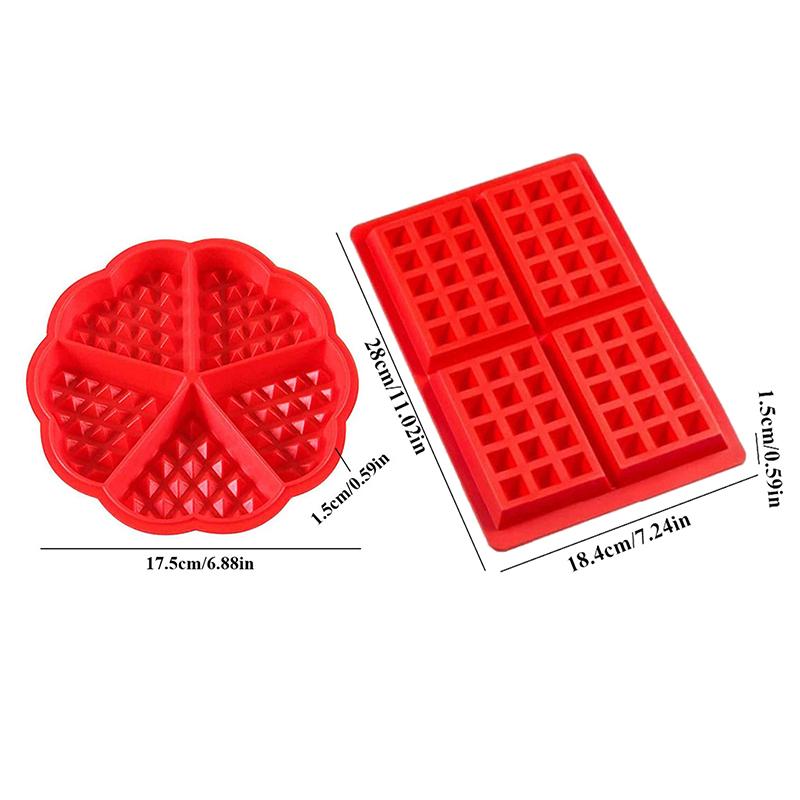 Waffle Mold Silicone Cake Mould Kitchen Baking Molds Chocolate Bread Mold Non-Stick Muffin Mould Cookie Cooking Tool Bakeware