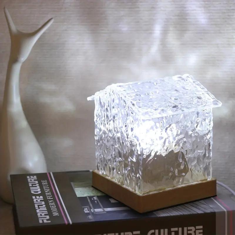 Water Ripple Night Light Romantic Creative Atmosphere Light Table Lamp For Bedroom 3 Colors Cabin Decoration Gift Light