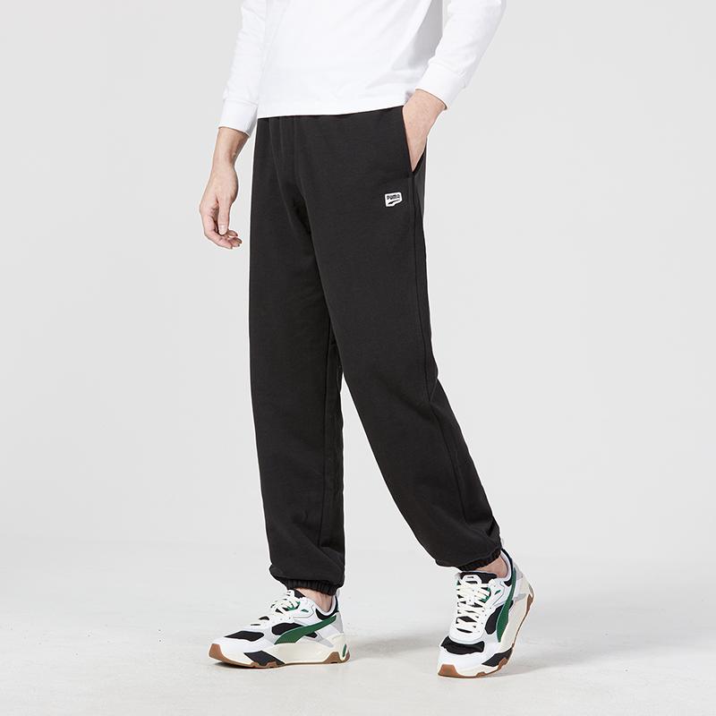 PUMA Downtown Sweatpants With Drawstring Cuffs Men Bottoms Black 620635-01