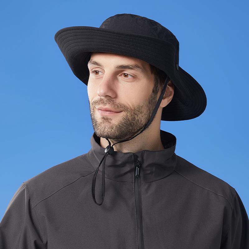 Unisex Waterproof Hiking Bucket Hat Men Women Summer 8.5cm Wide Brim UV Protection Sun Hat Quick Dry Fishing Safari Cap