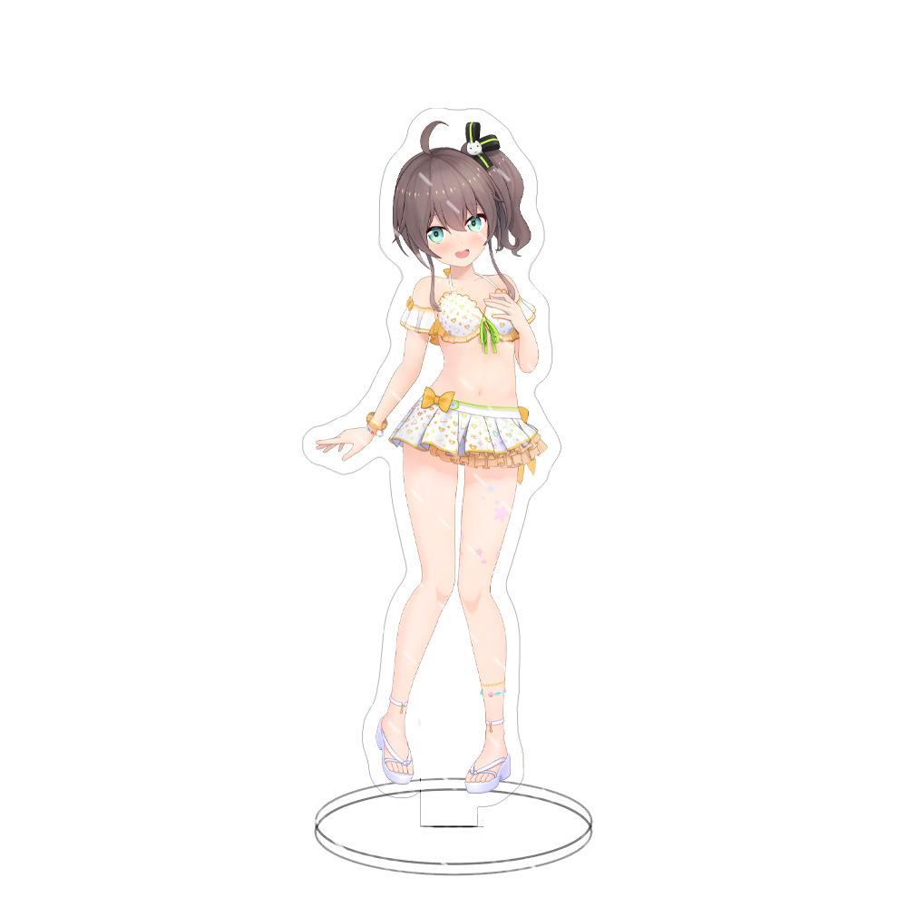 Swimsuit Party Time Hololive Vtuber Anime Figures Cosplay Acrylic Stands 15cm Model Mococo Kobo Ayame Desk Decor Standing Sign G