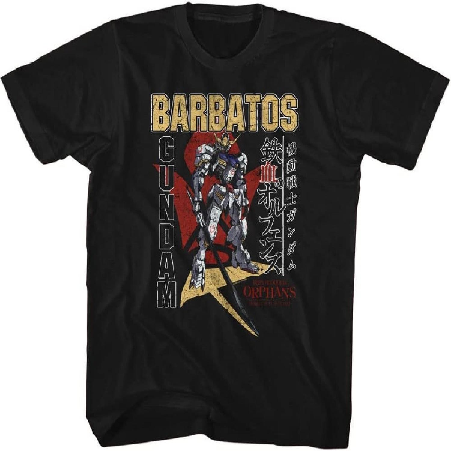 Железнорожденные сироты Мобильный доспех Гандам Барбатос Аниме Японская молодежная футболка с коротким рукавом Графические футболки S