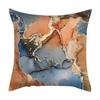 1Pc Luxury Abstract Marble Cushion Cover Peach Skin 2D Flat Print Blue Gold Pillow Case for Sofa Living Room Bedroom Home Decor