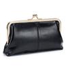 New European and American Retro Clip Bag, Long Clutch Bag Wallet, Simple Mouth Gold Storage Bag, Large-capacity Wholesale