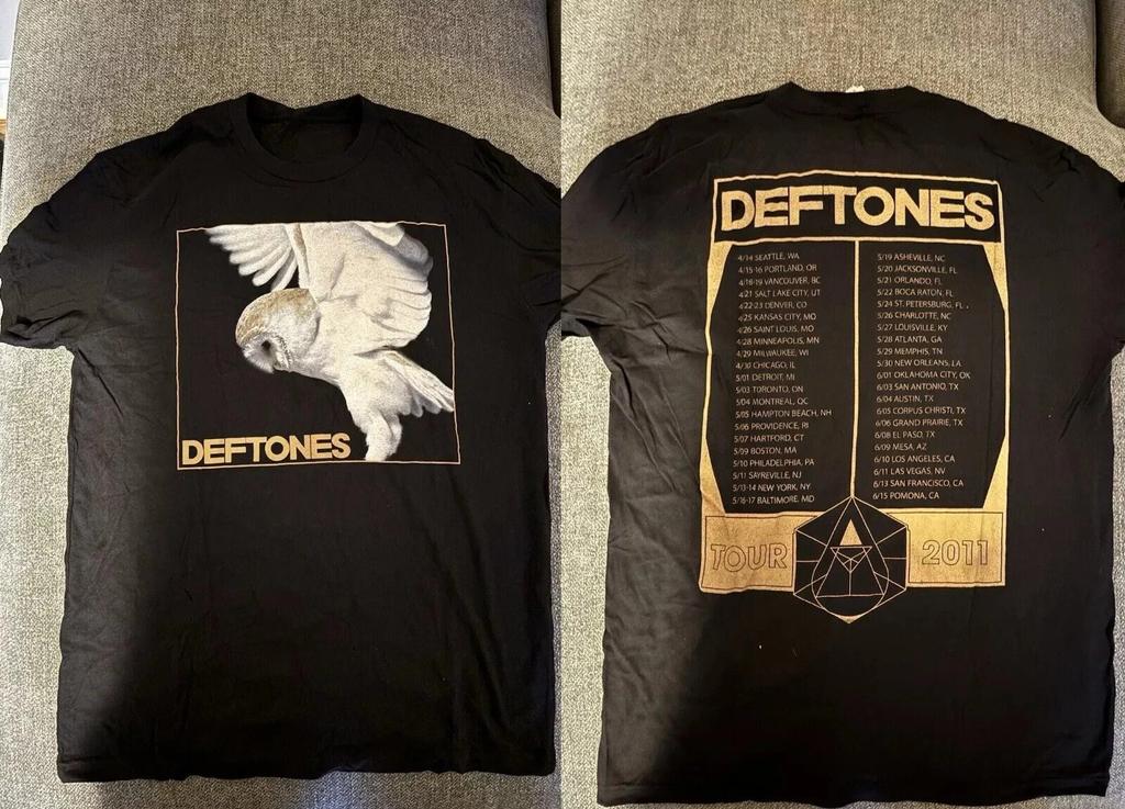 Deftones Band Tour 2011 2 Side Diamond Eyes Black Unisex T shirt
