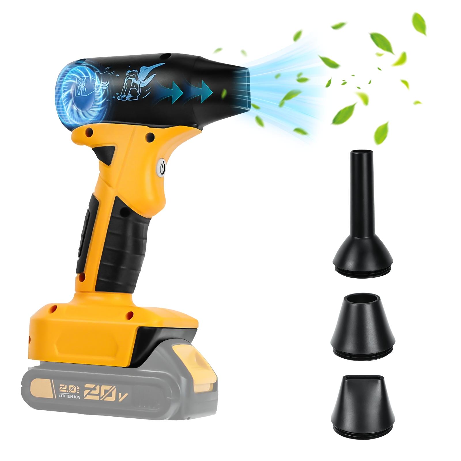 

Бесщеточный реактивный воздуходув для аккумулятора Dewalt 20V 130000 об/мин 4-ступенчатое управление Портативный мощный турбовентилятор Электрический воздуходув(Нет батареи)