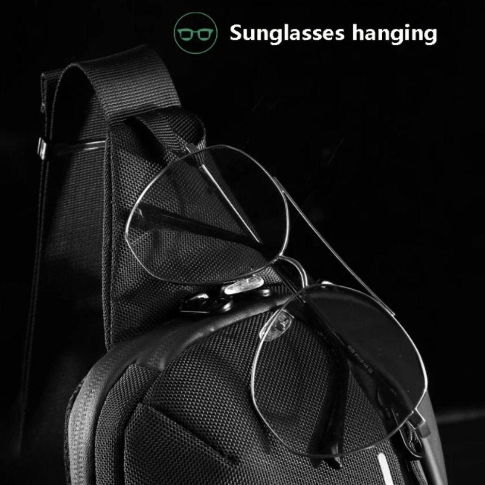 Men's Bag Waterproof Shoulder Bag Multifunction Expandable Messenger Bag Simple Design Fashionable Fanny Pack Sports