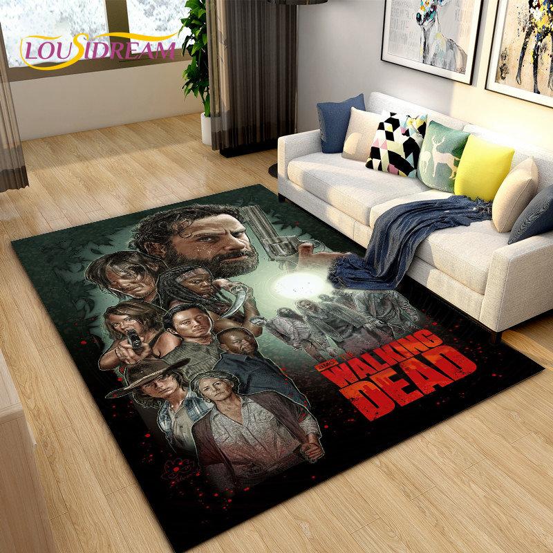 The Walking Dead Horror Area Rug Large,Carpet Rug for Living Room Bedroom Sofa Doormat Decoration,Kids Play Non-slip Floor Mat