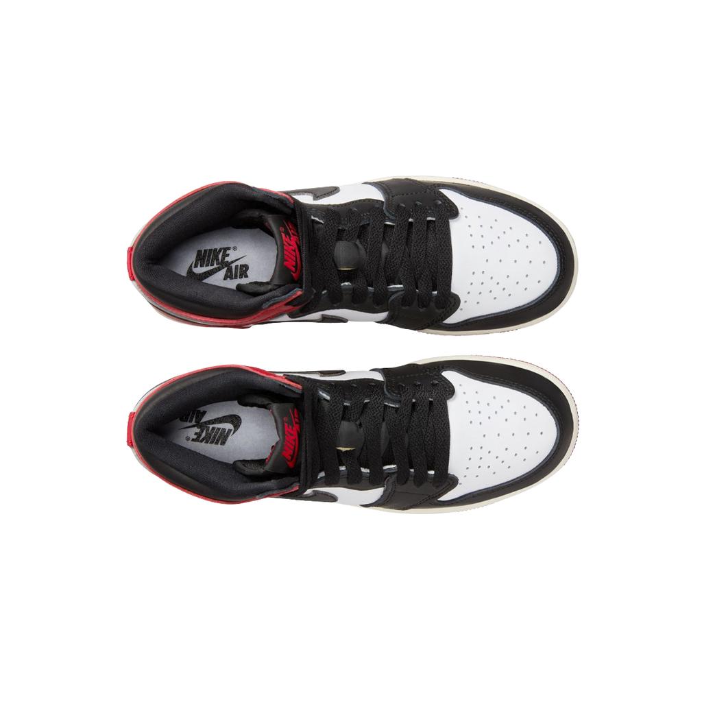 Air Jordan 1 Retro High OG GS Black Toe Reimagined Kids Sneakers Red Varsity-Red White FD1437-106