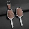 Car Key Case Cover Zinc Alloy Leather For Honda Vezel City Civic 4D  Br-V Hr-Vcrv Pilot Accord Jazz Jade Crider Accessorie