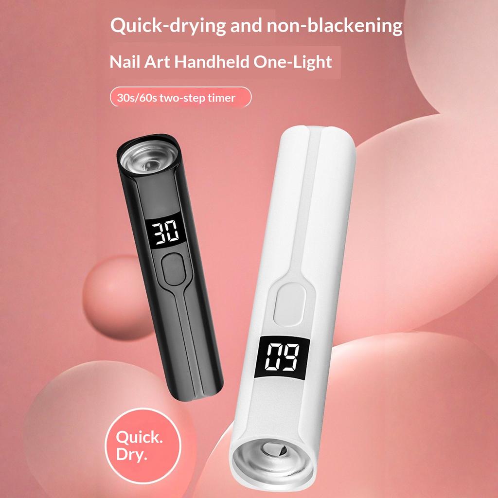 LED Nail Flash Cure Lamp Rechargeable Portable Mini Nail Dryer Fast Curing for Women Gel Polish Home DIY Salon Manicure