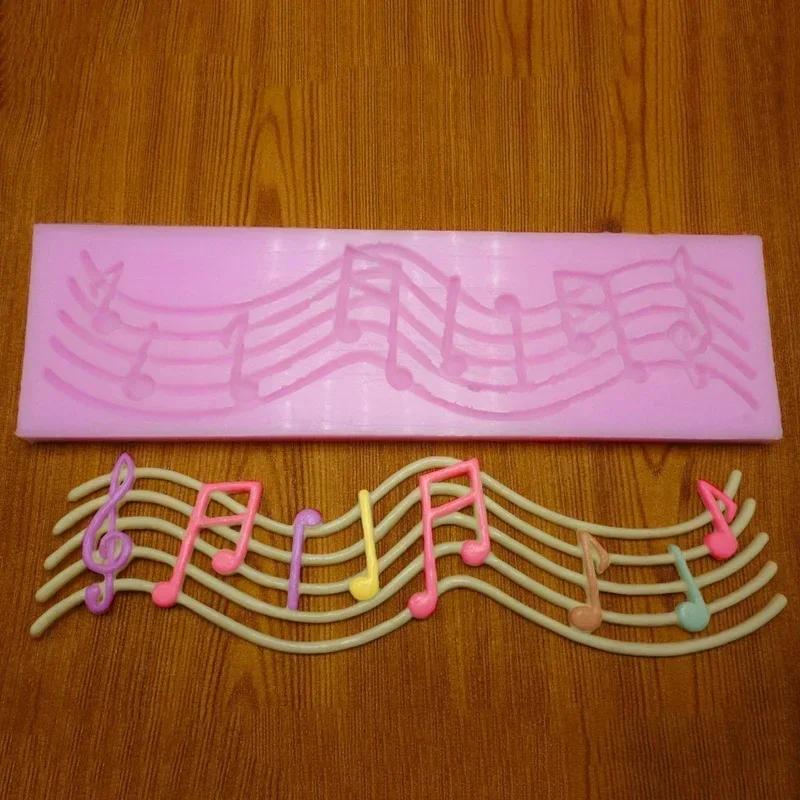 Kitchen Small Baking Silicone Mold Music Symbol Lace Cake Decorating Tools Wedding Cookie Chocolate Silicone Molds Accessories