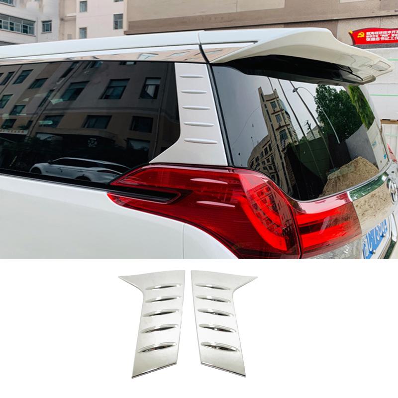 For Toyota Alphard Vellfire 30 Series 2016- ABS Carbon Car Exterior Accessories B C Pillar Trim Rear Window Quarter Cover