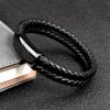 Mingao MF Double Leather Braided Stainless Steel Men's & Women Bracelets With Black/Brown Charm Magnet Clasp Custom Accessors