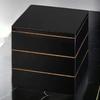 J-kitchens Lacquerware 3-Tiered Jubako Box, 6.5 Inches, Seven Lucky Bags, Black, 19cm, Resin, Made In Japan