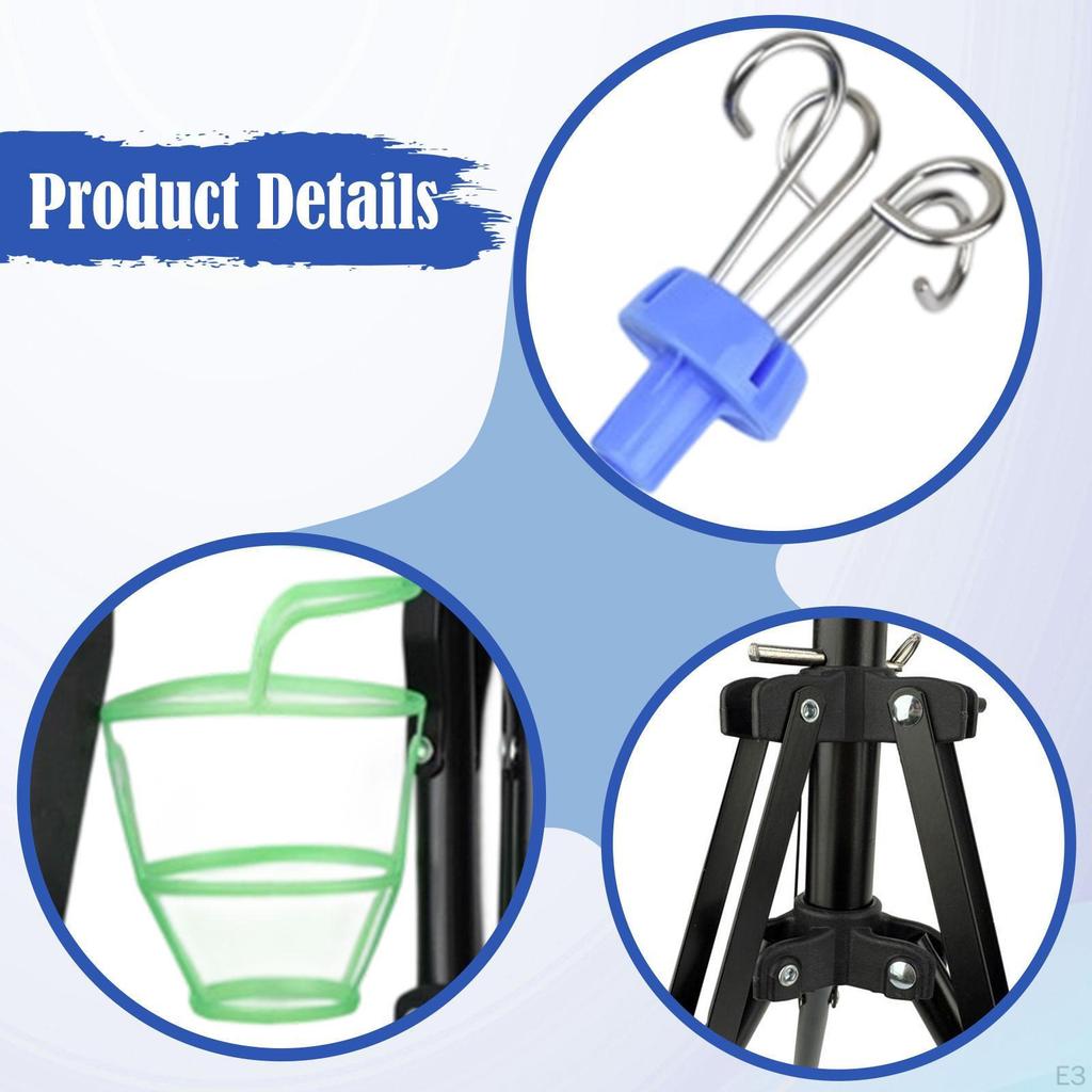 Infusionsständer Verstellbar Tropfbeutelständer Ernährungsschlauchhalter Faltbar für Bett Pflege Reise