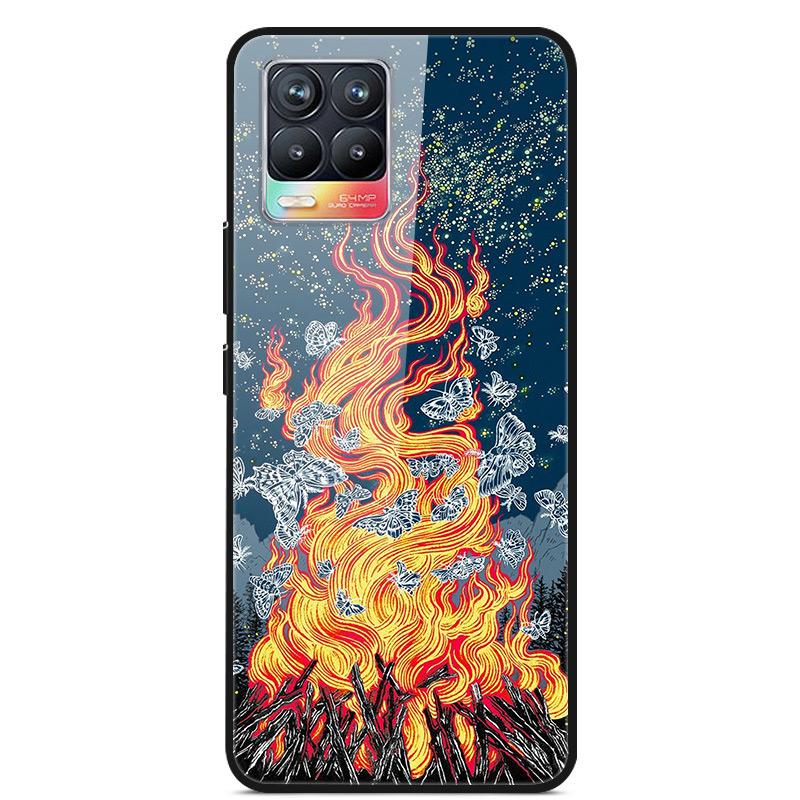 Glass Back Cover For Realme 8 Pro Case Tempered Glass Case For Realme 8 Pro 8i Realme 8 5G Phone Case Cover Realme8 5G Pro Funda
