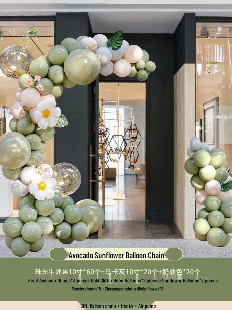Graduation & Event Balloon Arch Decoration for Yoga Studio or Storefront Background