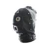 Sekusii SM Full Head Mask with Internal Gag for SM Eye Male and SM Halloween Adult Eyes and Mouth Open Restraints, Play, Covering, Female, Mask,