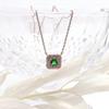 [Opalhouse] 925 Silver Emerald Q Square Necklace Opmun11931