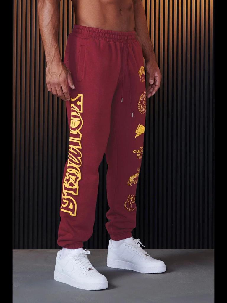 YOUNGLA Men's Cotton Printed Joggers - Gym, Sports, Casual Sweatpants