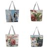 Ethnic Style Canvas Bag For Women With Linen Material And Zip Closure For Casual Daily Use