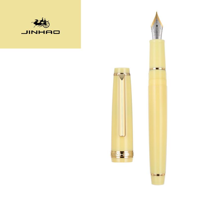 Luxury Jinhao 82 Peacock Blue Fountain Pen Acrylic Pen Spin Golden EF F Nib Business Office School Supplies Writing Ink Pen