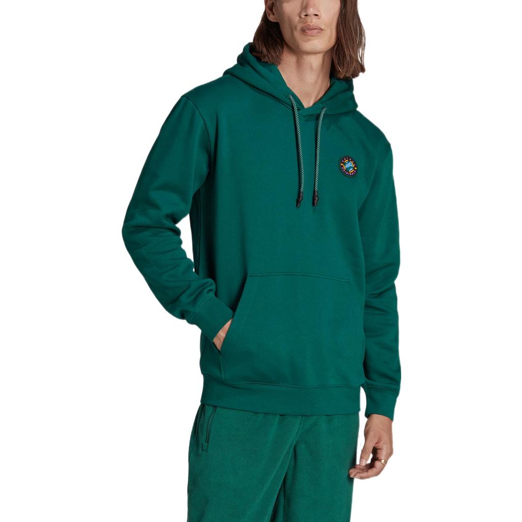 Adidas Originals Trefoil Wh Mikina Vzor s pevným logem Mikina s dlouhým rukávem Pánské topy Zelená II8476