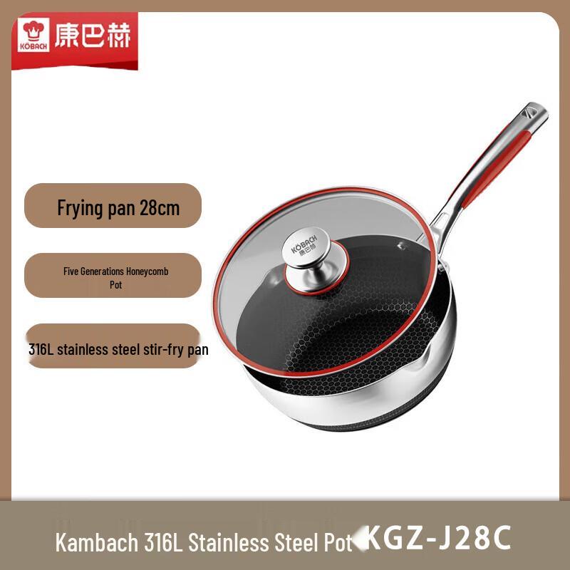 Kobach 28cm 5th Gen Honeycomb Non-Stick Frying Wok