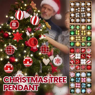 42Pcs Christmas Balls Baubles Party Xmas Tree Decorations Hanging Ornament Decor