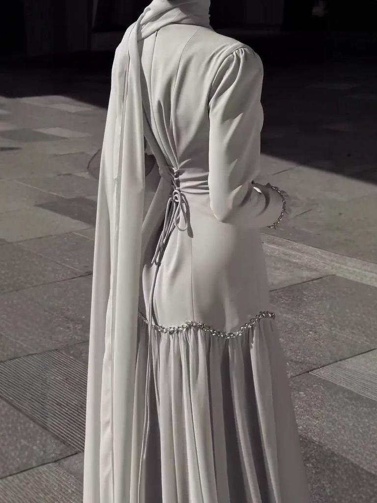 Elegant European Long Sleeve Retro Dress 2026