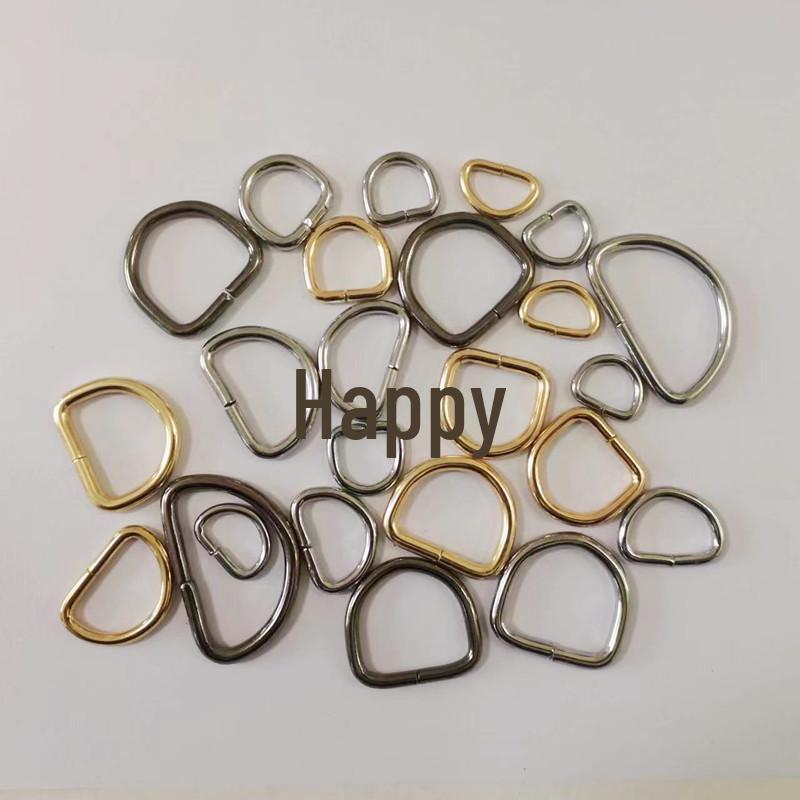 Metal D-Ring Hyuna Bag Buckle - Half-Round & Square Handbag Hardware Accessories