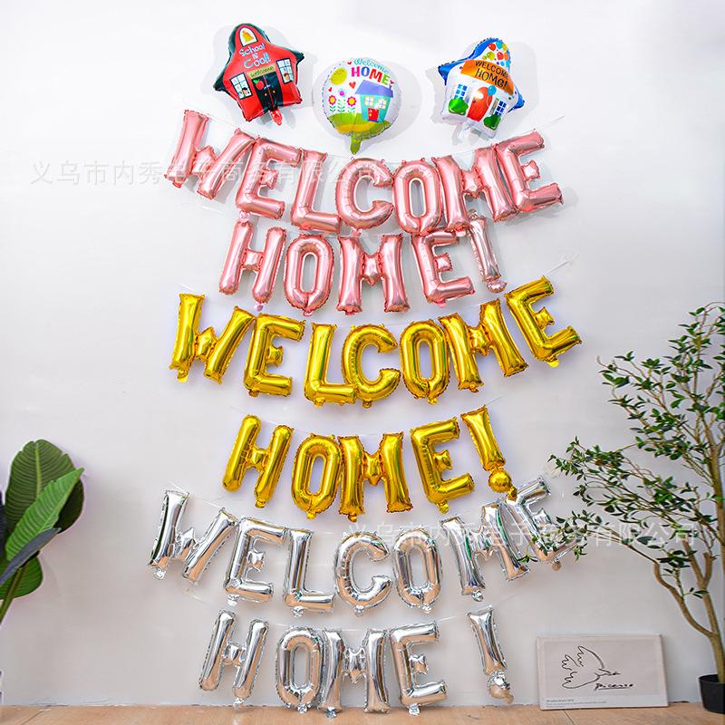 Welcome Home! Welcome Home Alphabet Balloon School Party Balloon Set Aluminum Film Balloon