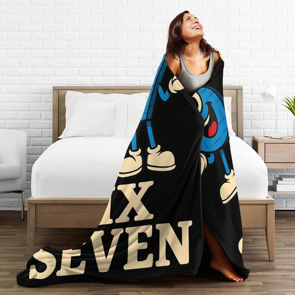 Warm Blanket Travel 67 Six Seven 6 7 Funny Italian Brainrot Gaming Meme Throw Blanket  Flannel Bedspread For Bedroom Bed Cover