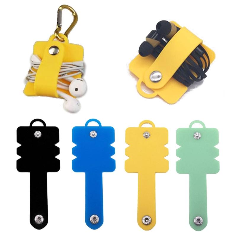 Silicone Earphone Organizer Earphone Wrap Winder Headphone Cord Organizer Cable Winder /Wrap Winder Manager