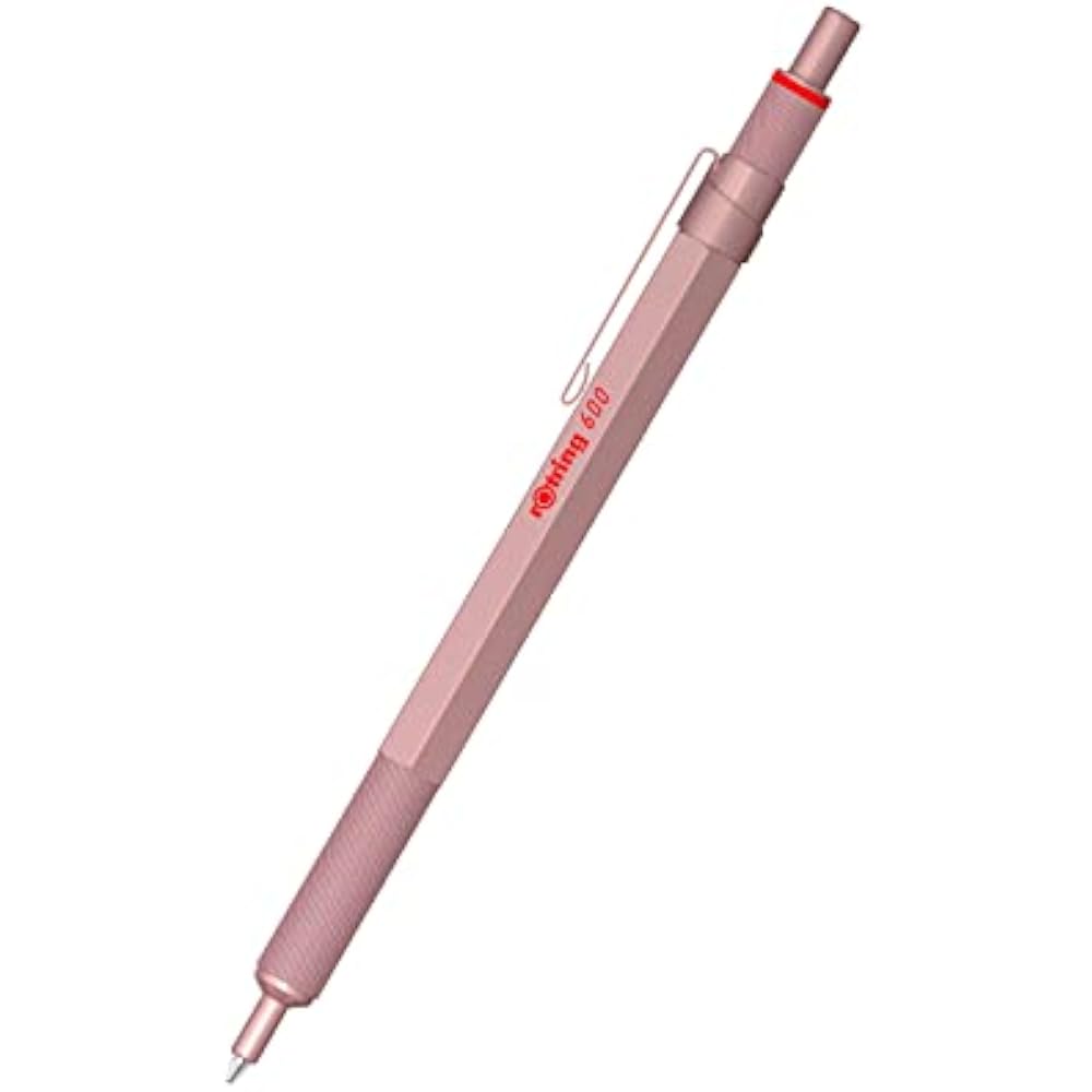 ROTRING ROTRING 600 Oil-based Ballpoint Pen M Medium Knock Type Luxury Brand Gift Rose Gold 21839...