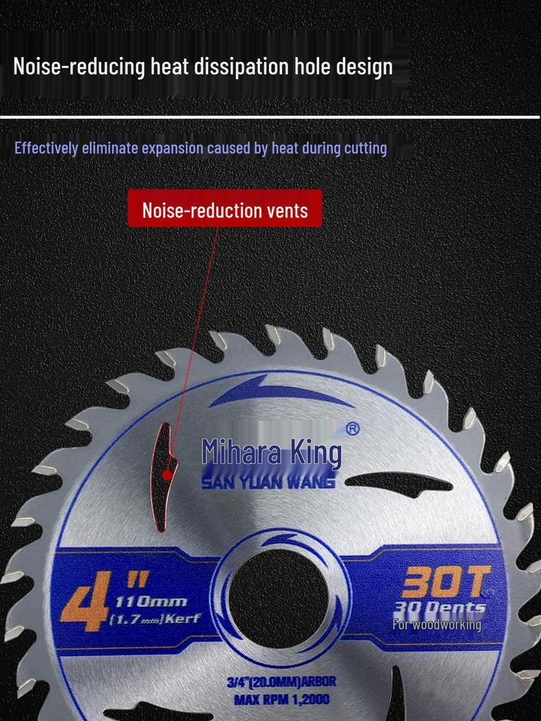 Woodworking Angle Grinder Saw Blade - Alloy Cutting Disc for Wood, Sizes 4/5/7/9 inch