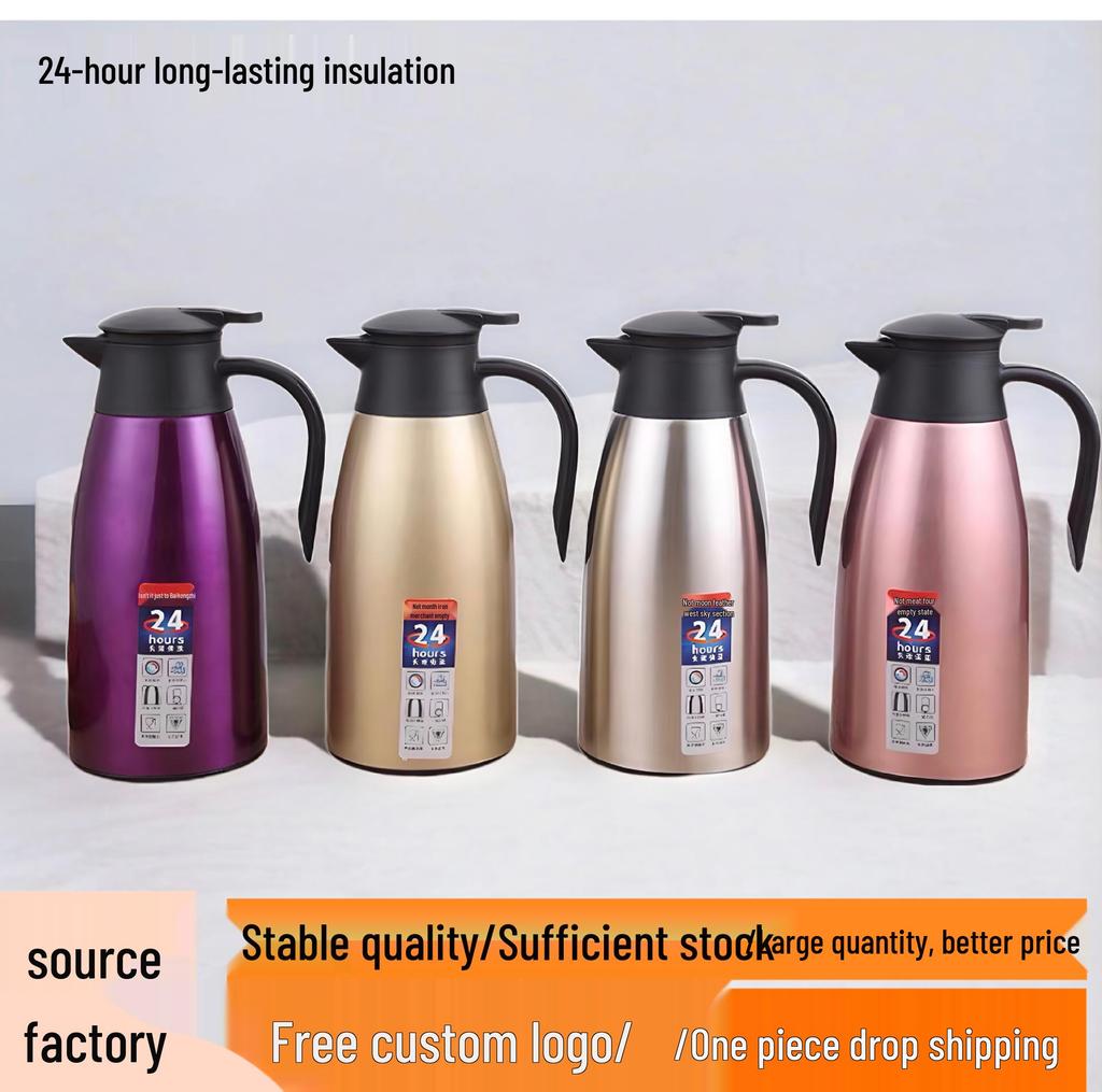 2.0L Dwuwarstwowy Izolowany Próżniowo Czajnik do Kawy ze Stali Nierdzewnej 304 - Termos klasy spożywczej na prezent