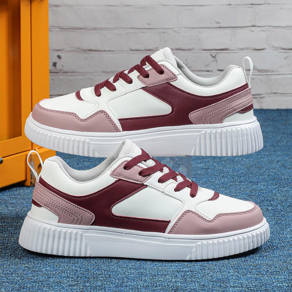 White Shoes Fashion Board Shoes for Women Fashion Casual Walking Shoes Men Leisure Sneakers PU Leather Trainers Waterproof