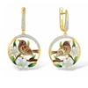 HUAMI Flower Fairy Cute Stud Earrings for Women Fashion Anniversary Party Zircon Christmas Jewelry Gift Wedding Trendy Earring