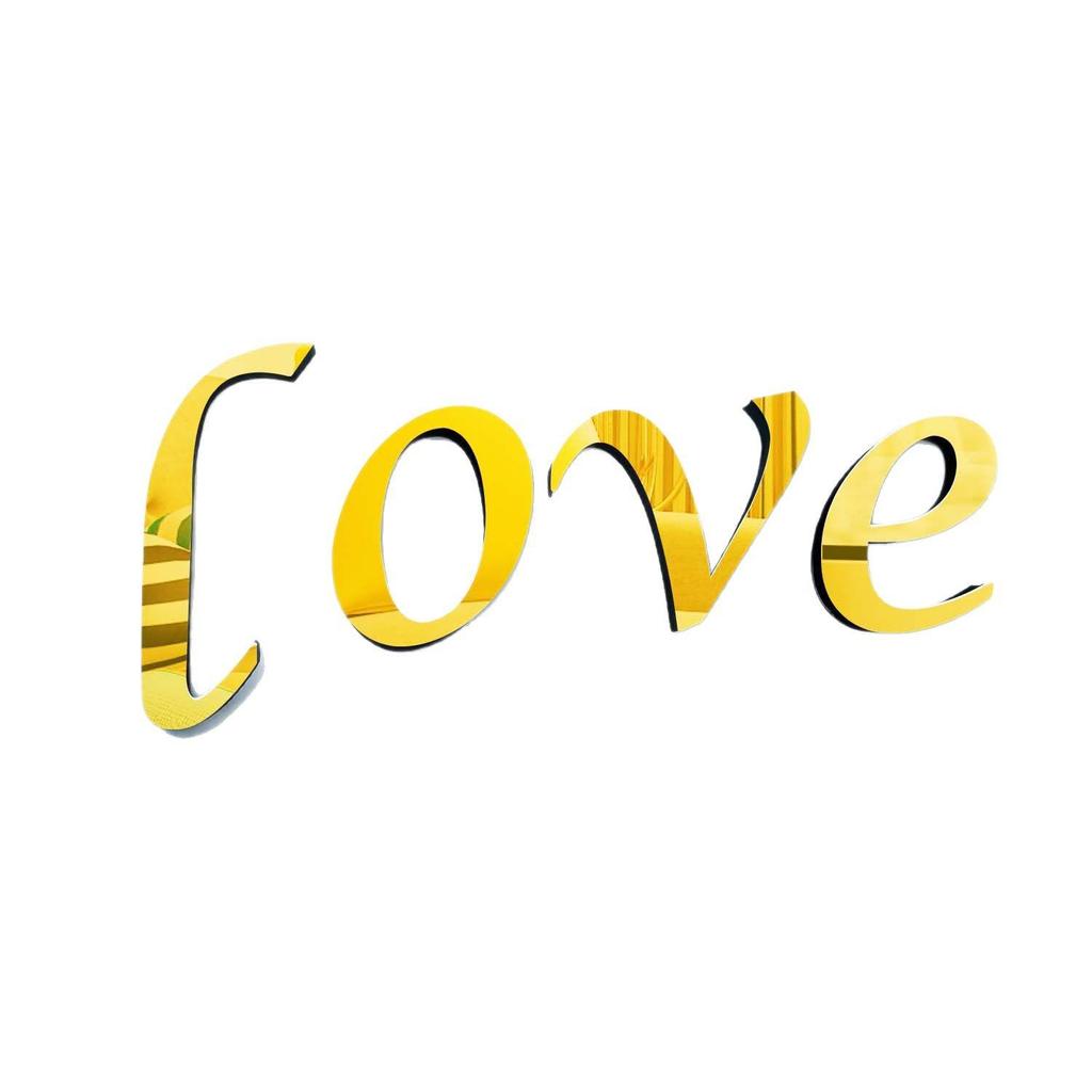 Lowercase A-Z English Mirror Wall Stickers - DIY Decorative Self-Adhesive Décor for Home & Bedroom