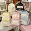 School bag, Japanese INS style, new high-value schoolbag, girls' sweet middle school pain backpack, lightweight large-capacity backpack