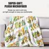 AllGeneration Starter Pokemon Themed Cute Fleece Throw Blanket Gift Winter Warm Blanket for Living Room Sofa Bed Camping Trip