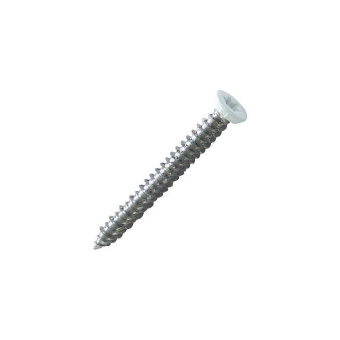 Vis béton - SCELL-IT - VFD-F - Tête fraisée laquée blanche - Ø 7,5 mm - Long. 182 mm