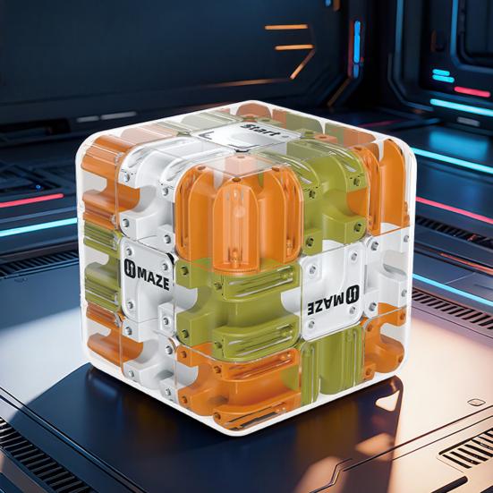 1/2 Stück Rollkugel Labyrinth Würfel Denkspiel 3D Puzzle Labyrinth Würfel Stressabbau Logisches Denken Training Perlen Labyrinth Würfel Lernspielzeug